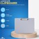 1InTheOffice Landscape Clipboard Horizontal Clipboard 8 12 x 11 Plastic Silver 2 Pack