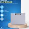 1InTheOffice Landscape Clipboard Horizontal Clipboard 8 12 x 11 Plastic Silver 2 Pack