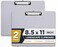 1InTheOffice Landscape Clipboard Horizontal Clipboard 8 12 x 11 Plastic Silver 2 Pack