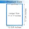 Acocony 11x17 Clipboard Landscape Super Tough Extra Large Clipboard Low Profile Clip Not Fragile 11 x 17 Clipping Board PP Plastic Blue Pack of 1