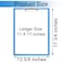Acocony 11x17 Clipboard Landscape Super Tough Extra Large Clipboard Low Profile Clip Not Fragile 11 x 17 Clipping Board PP Plastic Blue Pack of 1