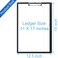 Acocony 11x17 Clipboard Vertical with Ruler Extra Large Clipboard Low Profile Clip 11 x 17 Clipping Board Plastic Black Pack of 1