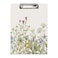 Britimes Clipboard Decorative Office School Hardboard Wood Nursing Clip Board and Pad for Standard A4 Letter Size Boho Spring Herbs Wild Flowers 126 X 89