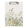 Britimes Clipboard Decorative Office School Hardboard Wood Nursing Clip Board and Pad for Standard A4 Letter Size Boho Spring Herbs Wild Flowers 126 X 89