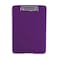 Super Z Clipboard with Storage Slim Folding for Nursing Teachers Coaches Office Plastic Heavy Duty with Pen Holder 95 x 135 Purple