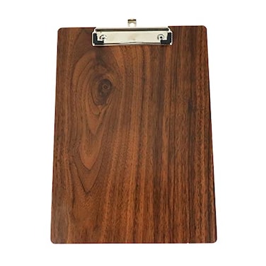 Crapyt Wooden Clipboard with Metal Clip Drawing Board A4 Size Hardboard for Memo Clipboard File Storage Wood Grain Thicken Teacher Teens