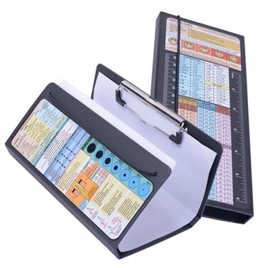 Edaphy Nursing Clipboard 2 PacksNursing School EssentialsMedical Edition Cheat Sheets Nurse Accessories for Work 3 Layers Nursing Clipboard Foldable Plastic Black
