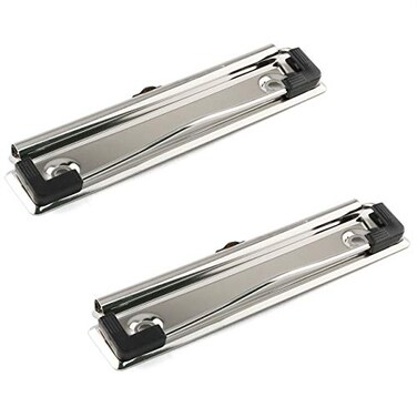E-outstanding Eoutstanding Clipboard Clip 5PCS Metal Mountable Document File Board Clips with Rubber Feet for Office School Stationery Supplies 12cm