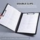 FRETONBA Clipboard Folder A4 Foldable Clipboard with Horizontal and Vertical Double Metal Clips 360 Degree Foldable Binder Clipboards with Pen Holder File Cover Work Folder Clipboards Green