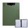FRETONBA Clipboard Folder A4 Foldable Clipboard with Horizontal and Vertical Double Metal Clips 360 Degree Foldable Binder Clipboards with Pen Holder File Cover Work Folder Clipboards Green