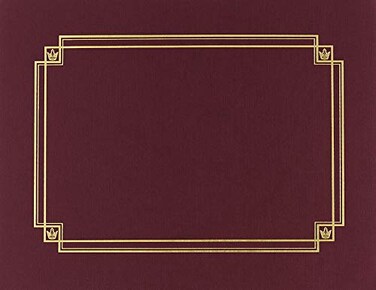 Great Papers! Great Papers Burgundy Linen Certificate Cover 12x 9375 3 Count 939503