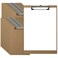 HappyHapi 20 Pack Clipboard 85 x 11 Letter Size Clip Boards Bulk A4 Wooden Hardboard Office Clipboards Pack for Classroom WorkMeetings Brown
