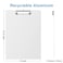Hongri Aluminum Contractor Clipboard Silver Metal Construction with Low Profile Metal Clip 125 x 9 in Letter Size Office Supply School Supply