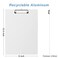 Hongri Aluminum Contractor Clipboard Silver Metal Construction with Low Profile Metal Clip 125 x 9 in Letter Size Office Supply School Supply