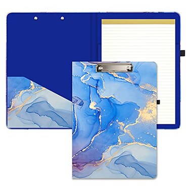 Hongri Clipboard Folio with Refillable Lined Notepad 85 x 11 Clip Board