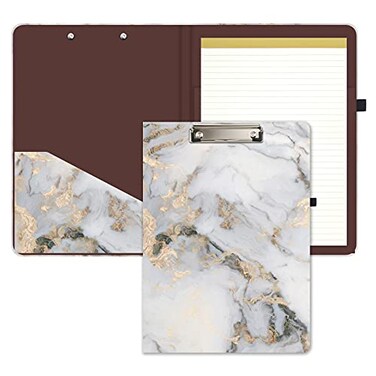 Hongri Clipboard Folio with Refillable Lined Notepad 85 x 11 Clip Board