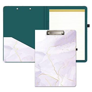Hongri Clipboard Folio with Refillable Lined Notepad 85 x 11 Clip Board