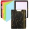 HWPRATO Clipboard with Notepad Clipfolio 5 Dividers with 10 Pockets Letter Size Spiral Clipboard with Storage and Removable Notepad Elastic Closure Pen Loop Hardcover Black