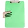 JAM Paper JAM PAPER Plastic Clipboards with Low Profile Metal Clip Letter Size 9 x 125 Green Clip Board Sold Individually