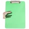 JAM Paper JAM PAPER Plastic Clipboards with Low Profile Metal Clip Letter Size 9 x 125 Green Clip Board Sold Individually