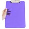 JAM Paper JAM PAPER Plastic Clipboards with Low Profile Metal Clip Letter Size 9 x 125 Violet Purple Clip Board Sold Individually