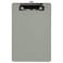 JAM Paper JAM PAPER Small Plastic Memo Clipboards with Low Profile Metal Clip Mini 6 x 9 Smoke Grey Clip Board Sold Individually