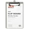 JAM Paper JAM PAPER Small Plastic Memo Clipboards with Low Profile Metal Clip Mini 6 x 9 Smoke Grey Clip Board Sold Individually