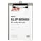 JAM Paper JAM PAPER Small Plastic Memo Clipboards with Low Profile Metal Clip Mini 6 x 9 Smoke Grey Clip Board Sold Individually
