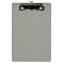 JAM Paper JAM PAPER Small Plastic Memo Clipboards with Low Profile Metal Clip Mini 6 x 9 Smoke Grey Clip Board Sold Individually