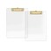 JIARI 2 Pack Clear Acrylic Office Clipboard A4 Letter Size 86 x 122 Gold