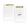 JIARI 2 Pack Clear Acrylic Office Clipboard A4 Letter Size 86 x 122 Gold