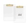 JIARI 2 Pack Clear Acrylic Office Clipboard A4 Letter Size 86 x 122 Gold
