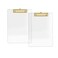 JIARI 2 Pack Clear Acrylic Office Clipboard A4 Letter Size 86 x 122 Gold