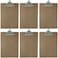 Trade Quest Letter Size Clipboard Standard Clip 9 x 125 Hardboard Pack of 6