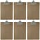 Trade Quest Letter Size Clipboard Standard Clip 9 x 125 Hardboard Pack of 6