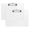 Macroclo Horizontal Plastic Clipboards Clear 85 x 11 Clip Board2 Pack