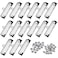 Meetory 15 Pack Clipboard Clips 394 Mountable Stainless Metal Clipboards Hardware with Rubber Grip and Hanging HoleIncluded 30 Piece Rivets