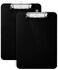 Mr. Pen Mr Pen Plastic Clipboard 125 x 9 2 Pack Black Clipboard Plastic LowProfile Metal Clip with Retractable Hanging Hole