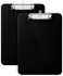 Mr. Pen Mr Pen Plastic Clipboard 125 x 9 2 Pack Black Clipboard Plastic LowProfile Metal Clip with Retractable Hanging Hole