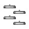 Pastlla 4Pcs Clipboard Clips 472 Metal Mountable Clipboard Clamp Hardware with Rubber Grip and Hanging Hole to Create Low Profile Clipboards Document File Board Office Supplies Black
