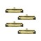 Pastlla 4Pcs Clipboard Clips 472 Metal Mountable Clipboard Clamp Hardware with Rubber Grip and Hanging Hole to Create Low Profile Clipboards Document File Board Office Supplies Gold