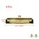 Pastlla 4Pcs Clipboard Clips 472 Metal Mountable Clipboard Clamp Hardware with Rubber Grip and Hanging Hole to Create Low Profile Clipboards Document File Board Office Supplies Gold