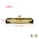 Pastlla 4Pcs Clipboard Clips 472 Metal Mountable Clipboard Clamp Hardware with Rubber Grip and Hanging Hole to Create Low Profile Clipboards Document File Board Office Supplies Gold