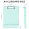 ZAXMEY Plastic Clipboard with Storage 85 x 11 Storage Organization Box SideOpening Heavy Duty Clip Board with Pen Holder and Paper Folder for Nurses Teachers Office School Supply Light Blue