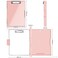SFLHHDM Clipboard with StorageHeavy Duty Clip Boards 85x11 with 2 Storage CaseClear Visible Panel Storage ClipboardsSide Opening Nursing Clipboard Folder for Office SuppliesPale Pink