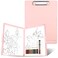 SFLHHDM Clipboards with Storage Storage Clipboard with Low Profile Clip A4 Binder Clipboard Folder Waterproof Nursing Clipboard Smooth Writing Clip Board Office Supplies Side OpeningPink