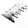 shuokecrafts Shuokecrafts 5Pack Metal Clipboard Clips 56 Inches Wide 29 Inches Between 2 Mounting HolesGrips Mountable Sturdy Strong Springs with Rivets