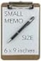 Trade Quest Memo Size 6 x 9 Clipboard Low Profile Clip Hardboard Pack of 6