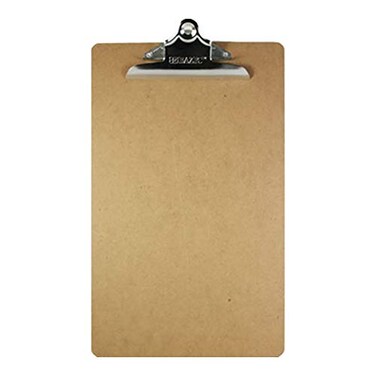 BAZIC PRODUCTS BAZIC Legal Size Hardboard Clipboard wSturdy Spring Clip