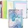 Lateefah Clipboard with Storage File Folders with Pockets Nursing Clipboard with Label Stickers and Notepad Spiral Clip Board with Pen Loop for School Office Supplies